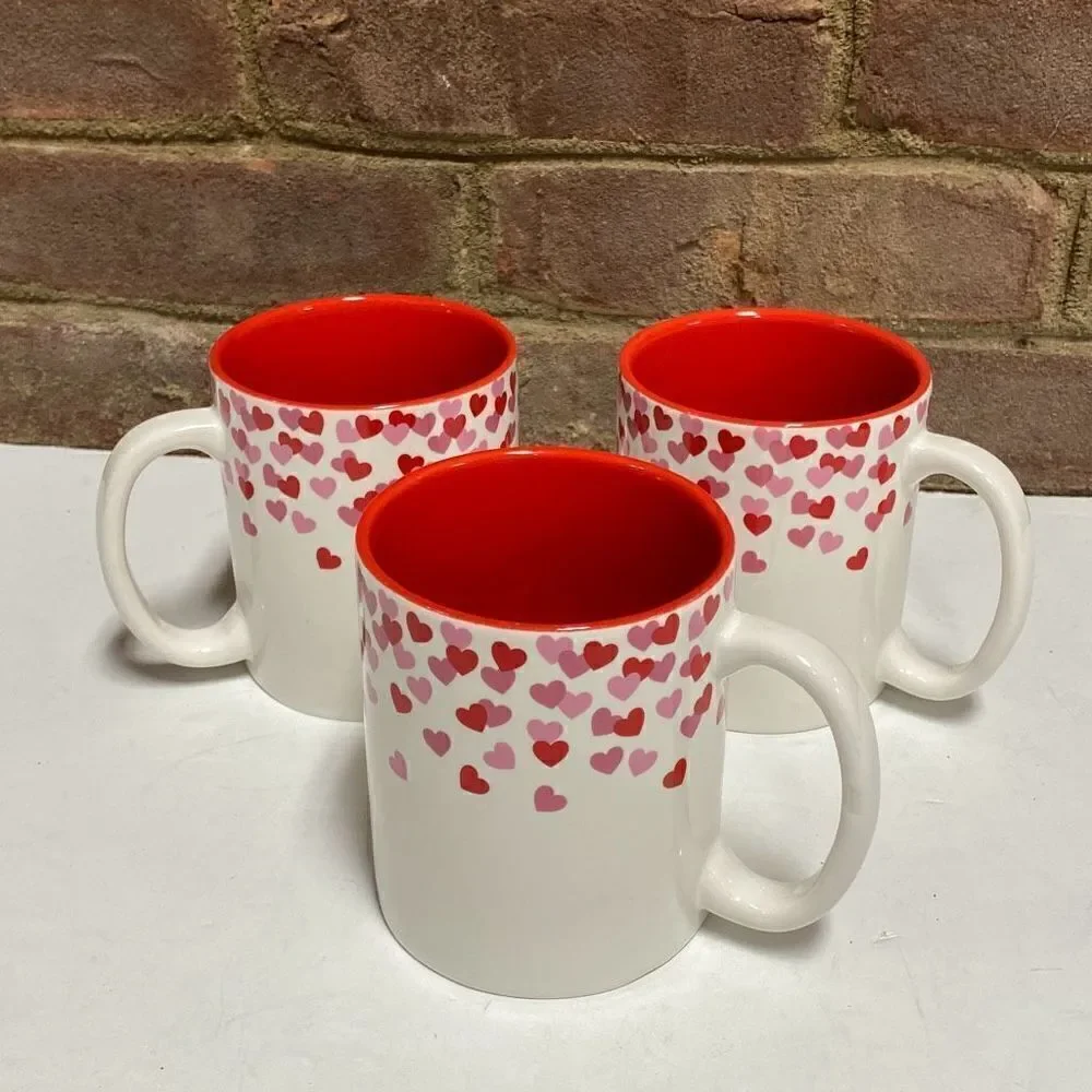 Ceramic Season Of Love Heart Mugs Set of 3 NEW - Picture 1 of 3